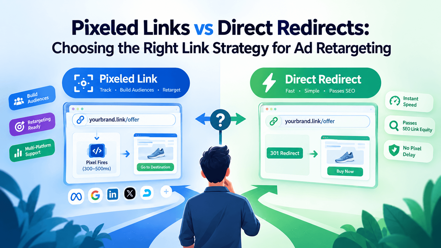 Pixeled Links vs Direct Redirects: Choosing the Right Link Strategy for Ad Retargeting